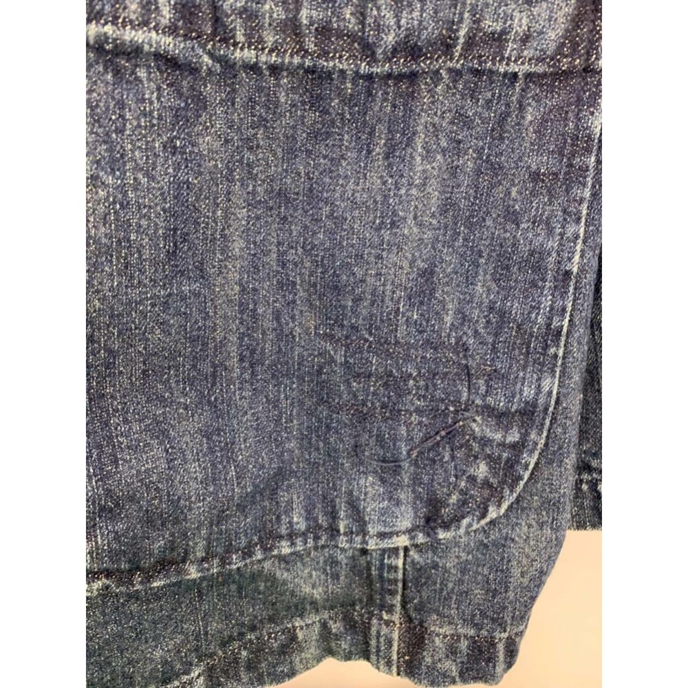 Castro Vintage Distressed Jean Jacket With Crescent Moon Cityscape Graphic XL - Picture 10 of 12